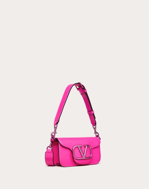 Valentino Garavani - Mini Locò Crossbody Calfskin Bag - Pink Pp - Man - Shoulder Bags