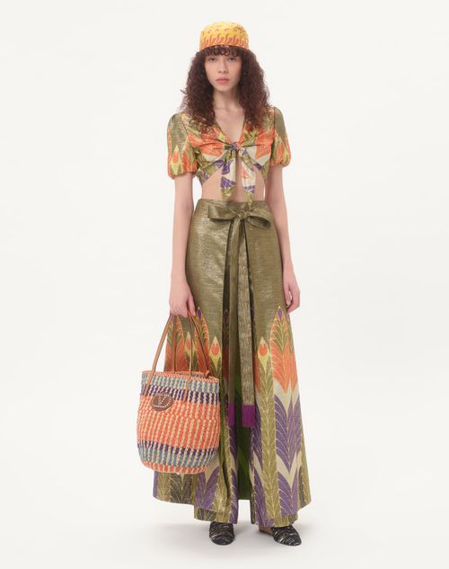Valentino Garavani - Valentino Garavani Raffia Shopping Bag - Multicolour - Woman - Totes