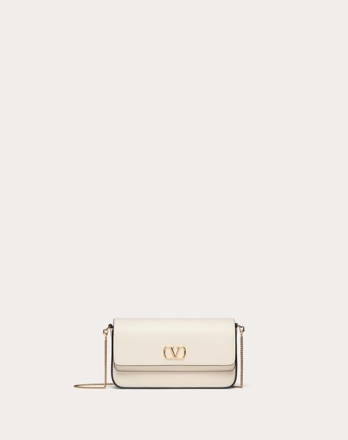 Valentino Garavani - Vlogo Signature Calfskin Mini Bag - Ivory - Woman - Wallets & Cardcases - Accessories