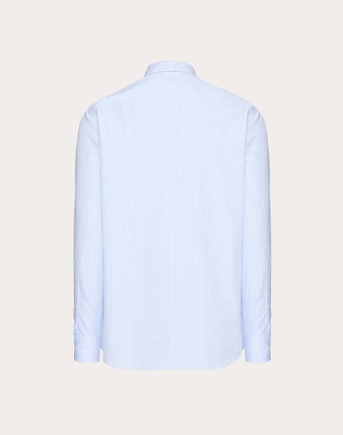 Valentino - Cotton Shirt - Azure - Man - Shirts