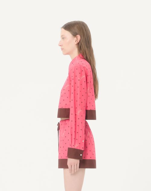 Valentino - Camicia  - Corallo/chocolate - Donna - Camicie E Top