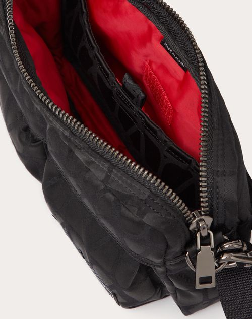 Valentino Garavani And Porter Shoulder Bag for Man in Black Valentino Garavani And Porter Shoulder Bag for Man in Black