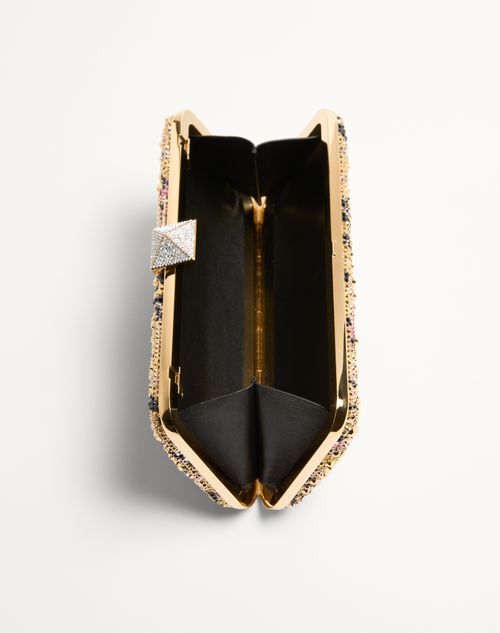 Valentino Garavani - Carry Secrets Minaudiere With Rhinestones Apres L'hiver Motif - Multicolour/crystal - Woman - Clutches