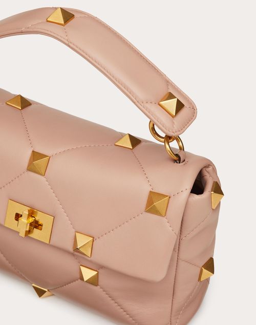 Online Exclusive Small Roman Stud The Shoulder Bag In Nappa With Chain for  Woman in Rose Cannelle