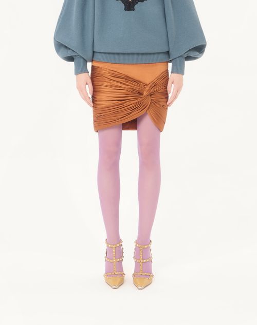Valentino - Cady Satinrock - Bronze - Frau - Röcke