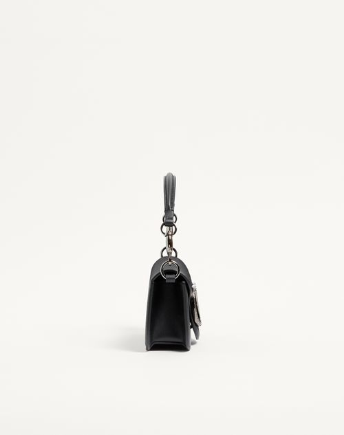 Valentino Garavani - Valentino Garavani Locò Small Shoulder Bag With Jewel Logo - Black - Woman - Shoulder Bags