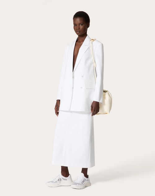 Valentino - Compact Popeline Blazer - White - Woman - Jackets And Blazers