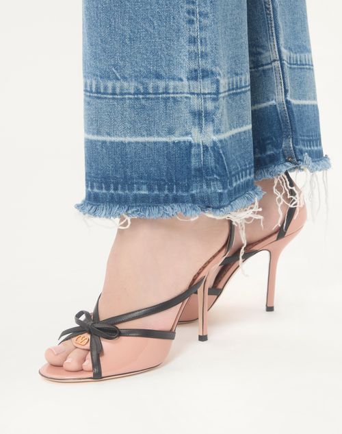 Valentino Garavani - Bepointy Sandal In Patent Leather And Kidskin 100mm - Pink/black""" - Woman - Sandals