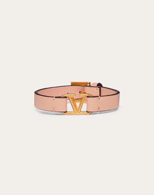 Valentino Garavani - Vlogo Signature Calfskin Bracelet - Rose Cannelle - Woman - Jewelry