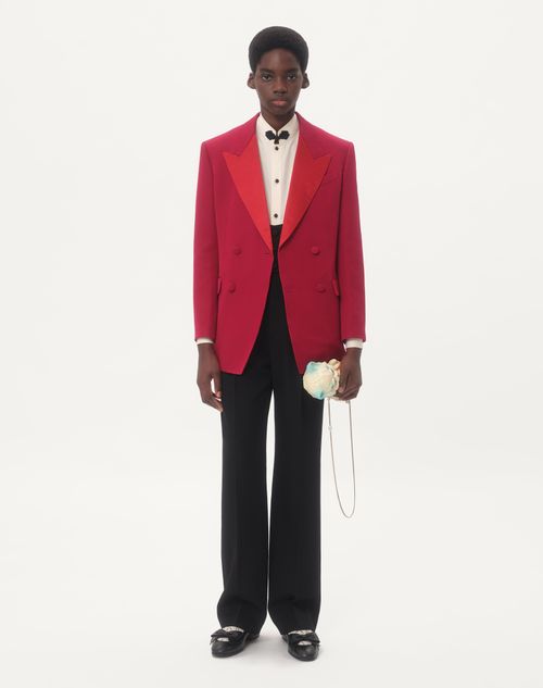 Valentino - Grain De Poudre Wool Trousers - Black - Man - Trousers And Shorts