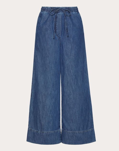 Valentino - Jeans In Chambray Denim - Blue - Woman - Ready To Wear