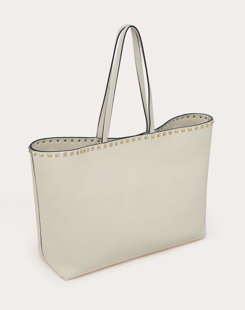 VALENTINO GARAVANI Rockstud textured-leather tote