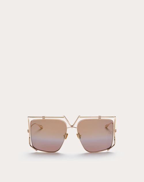 Valentino - „v – Light“ Quadratischer Oversize Titanrahmen - Braun - Unisex - Sonnenbrillen