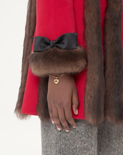 Valentino Garavani - Coeur Royal Bracelet In Metal, Enamel And Swarovski® Crystals - Gold/crystal - Woman - Jewellery