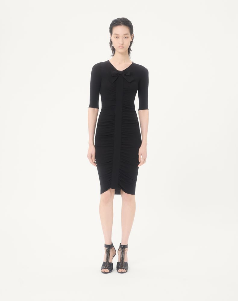 Valentino Knitted Midi Dress Woman Black Xs