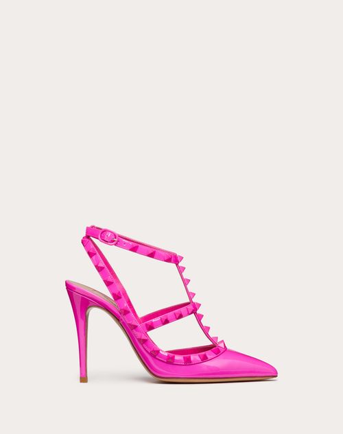 Rockstud Ankle Strap Pump With Studs 100 Mm for Woman in Pink Pp | Valentino US