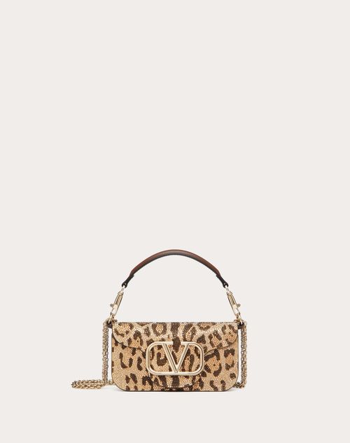 Valentino Garavani - Small Locò Shoulder Bag With Rhinestone Animalier Pattern - Multicolour - Woman - Mini Bags