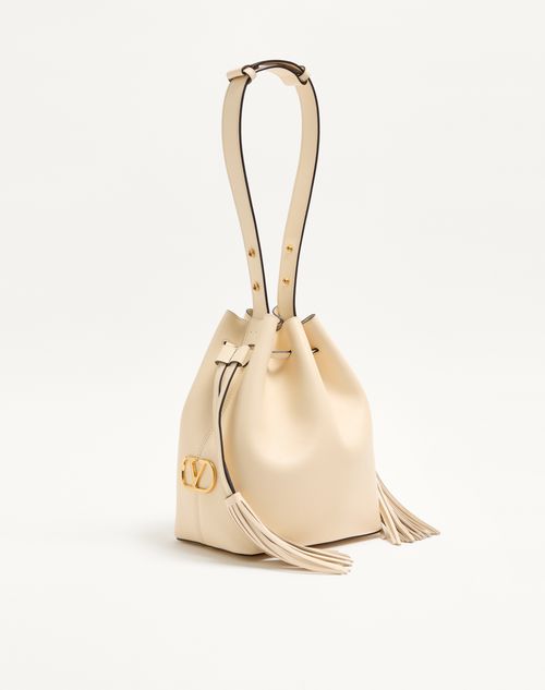 Valentino Garavani - Valentino Garavani So Seau Medium Leather Bucket Bag - Butter - Woman - Woman Bags & Accessories Sale