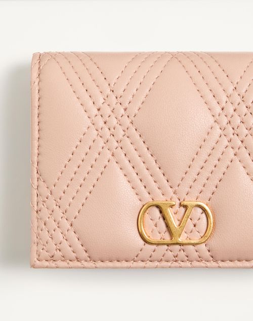 Valentino Garavani - ヴァレンティノ ガラヴァーニ キルティ 67 キルティングナッパレザー ウォレット - ベビーピンク - ウィメンズ - 