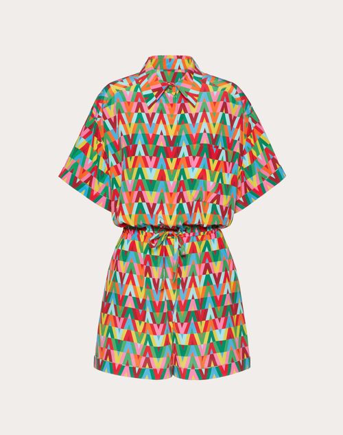 Valentino - Printed Crepe De Chine Jumpsuit - Multicolor - Woman - Gifts For Her