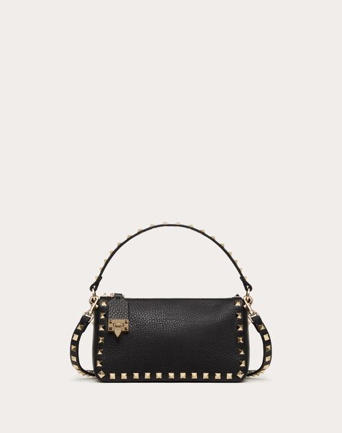 Small Rockstud Grainy Calfskin Crossbody Bag for Woman in Small Rockstud Grainy Calfskin Crossbody Bag for Woman in