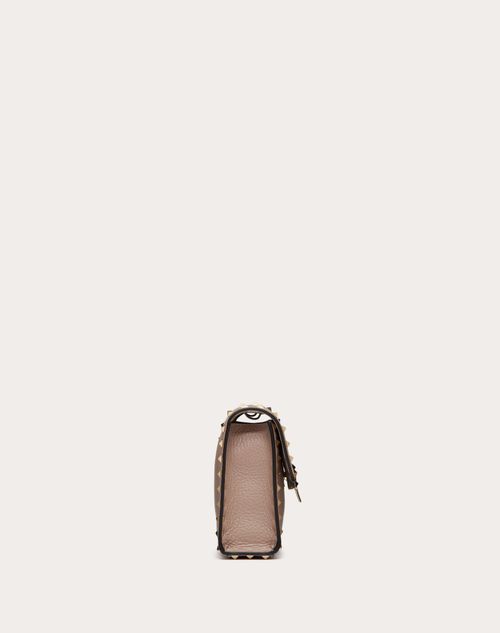 Small Rockstud Grainy Calfskin Crossbody Bag for Woman in Small Rockstud Grainy Calfskin Crossbody Bag for Woman in