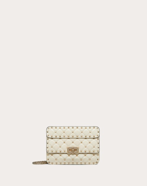 valentino rockstud spike bag white