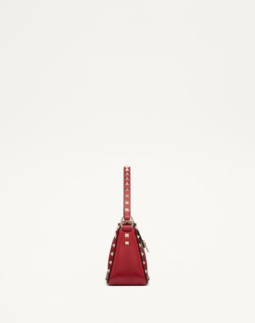 Small Rockstud Grainy Calfskin Crossbody Bag for Woman in Small Rockstud Grainy Calfskin Crossbody Bag for Woman in