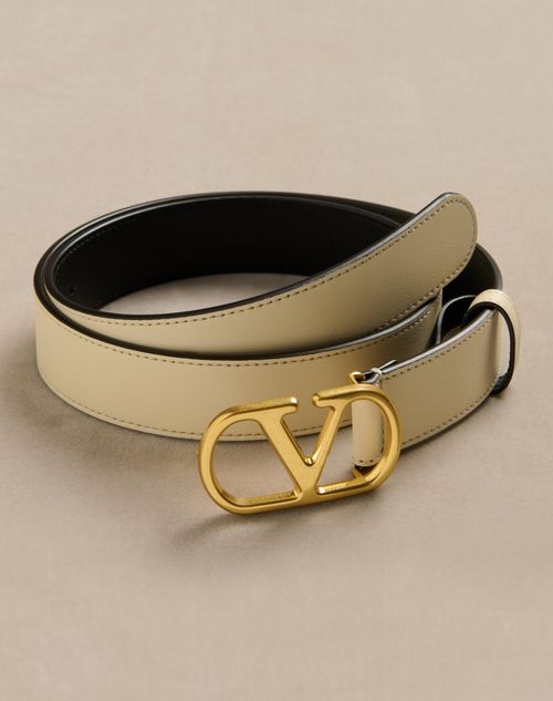 Vロゴ シグネチャー シャイニーカーフスキン ベルト 30mm for Vロゴ シグネチャー シャイニーカーフスキン ベルト 30mm for