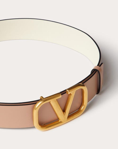 Valentino Garavani VLogo Signature reversible metallic belt - Silver