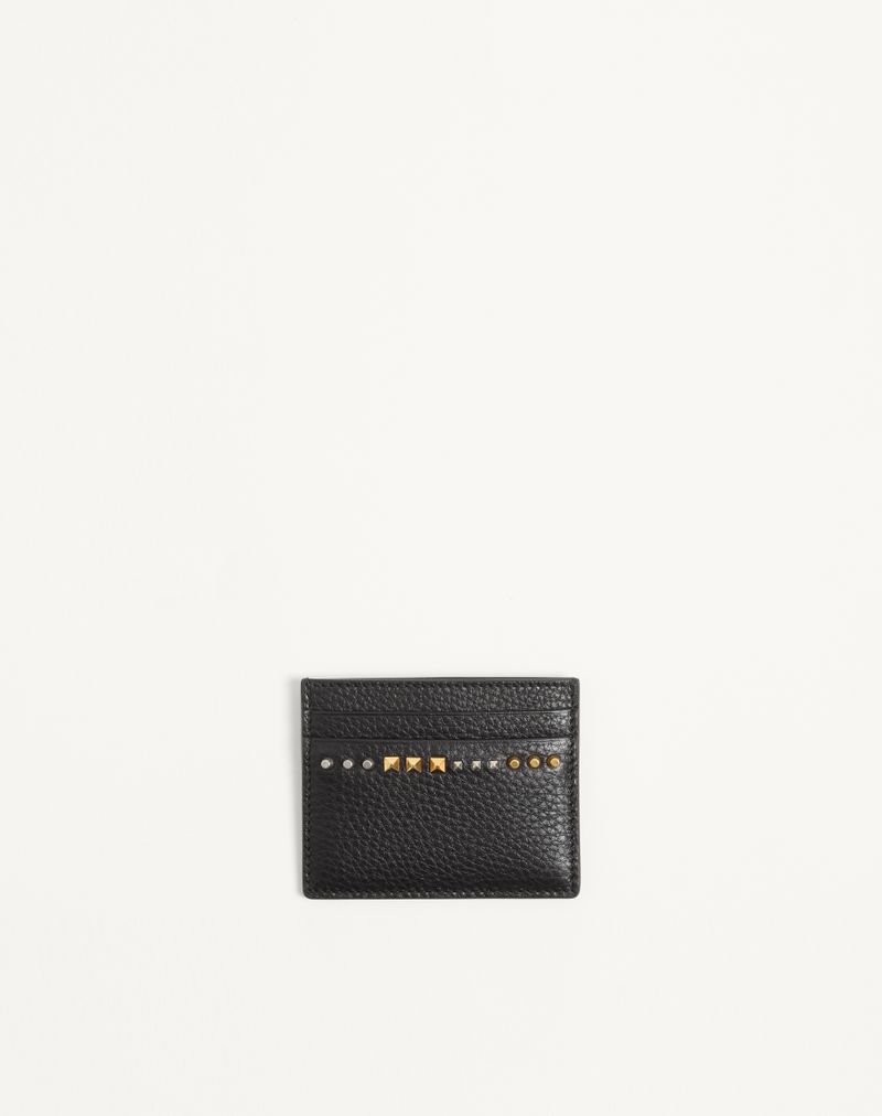 VALENTINO ロックスタッズ グレインカーフスキン カードホルダー