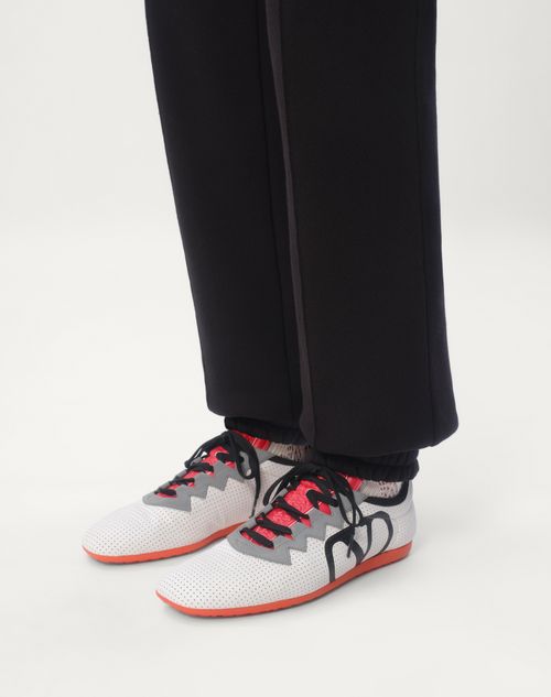 Valentino Garavani - Chromathon Sneaker In Perforated Nappa - White/grey/black - Man - Shelf - M Shoes - Chromathon