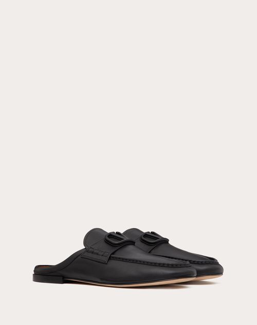 Valentino Garavani - Vlogo Signature Calfskin Mule - Black - Man - Sandals