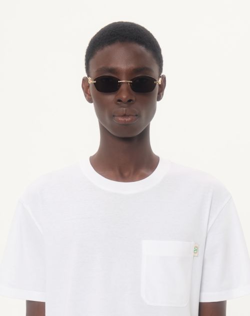 Valentino - Valentino Cotton Jersey T-shirt With Vlogo Signature Label - White - Man - T-shirts And Sweatshirts