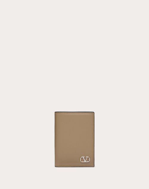 Valentino Garavani - Vlogo Signature Calfskin Card Holder - New Chinos - Man - Wallets And Small Leather Goods