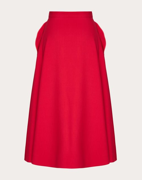 Valentino - Falda Midi De Crepe Couture - Rojo - Mujer - Mujer