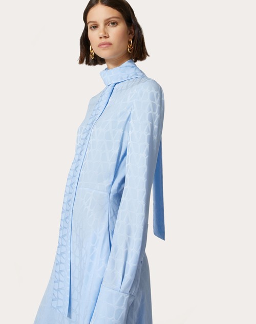 Valentino Garavani Toile Iconographe silk dress - Blue