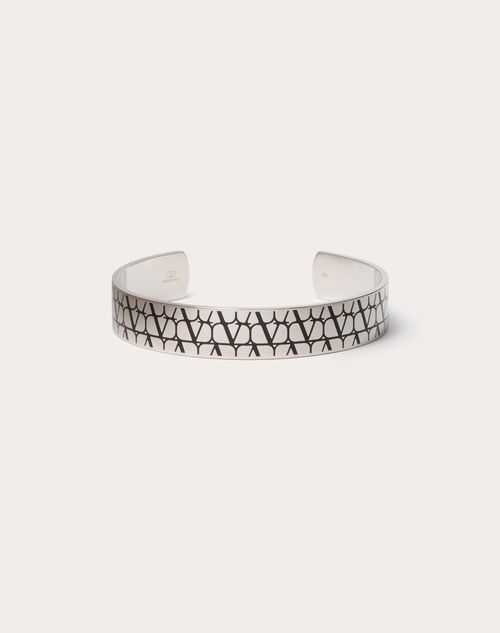 Valentino Garavani - Toile Iconographe Metal Cuff - Palladium - Man - Jewelry