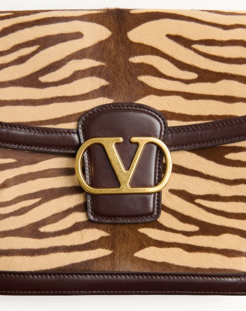 Valentino Garavani - Valentino Garavani 9to5 Shoulder Bag In Animalier Pony- Effect Calfskin
 - Beige/testa Di Moro - Man - Man Bags & Accessories Private Promotions