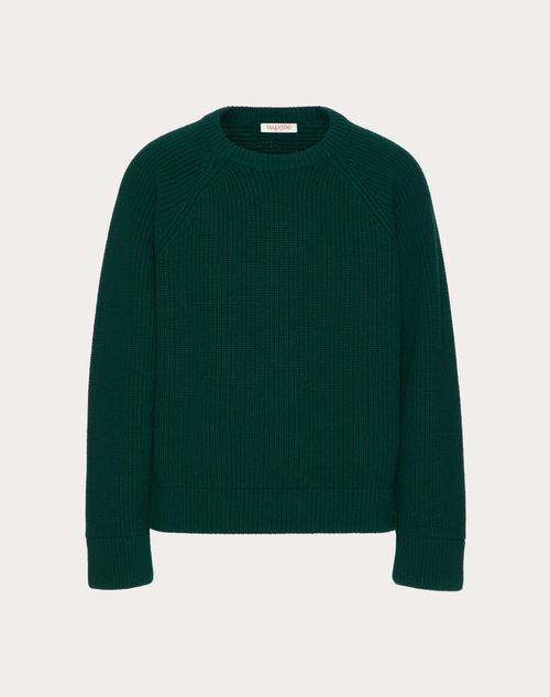 Valentino - Wool Crewneck Jumper - Dark Green - Man - Apparel