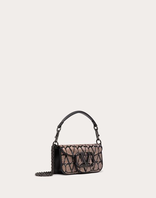 Valentino Garavani - Small Locò Shoulder Bag With Toile Iconographe Embroidery - Light Camel/black - Woman - Toile Iconographe