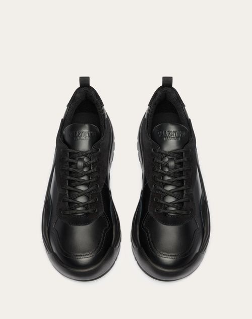 Gumboy Calfskin Sneaker for Man Black | Valentino US