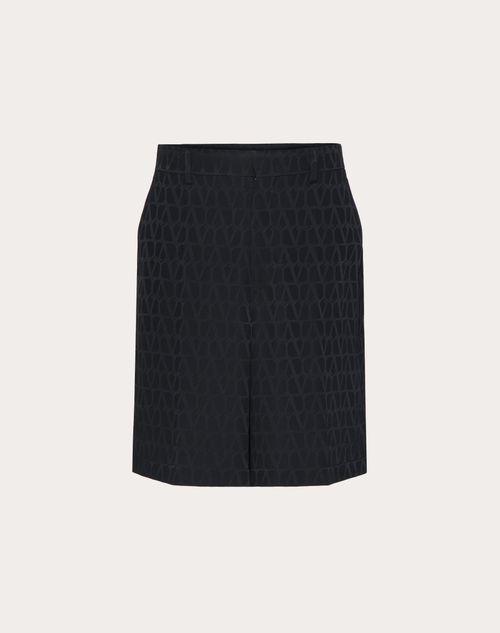 Valentino - Bermuda En Soie À Motif Toile Iconographe Façon All-over - Noir - Homme - Shorts Et Pantalons