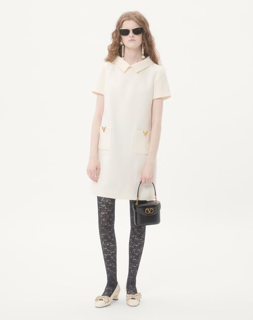 Valentino - Crepe Couture Short Dress - Ivory - Woman - Dresses