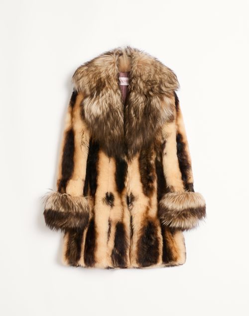 Valentino - Shearling Coat - Beige/brown - Woman - New Arrivals