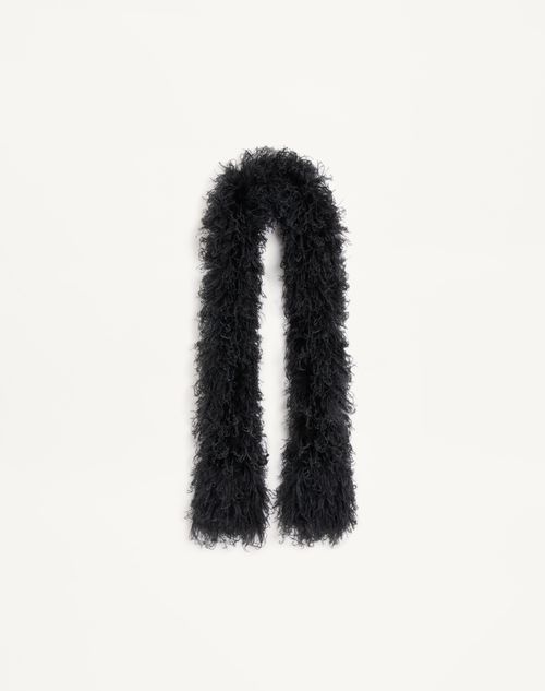 Valentino Garavani - Bufanda Valentino De Plumas De Avestruz Y Pavo - Negro - Mujer - Accesorios Suaves