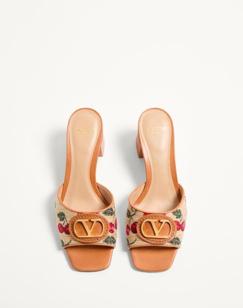 Vlogo Signature Cherryfic Slide Sandal 60mm for Woman in Vlogo Signature Cherryfic Slide Sandal 60mm for Woman in