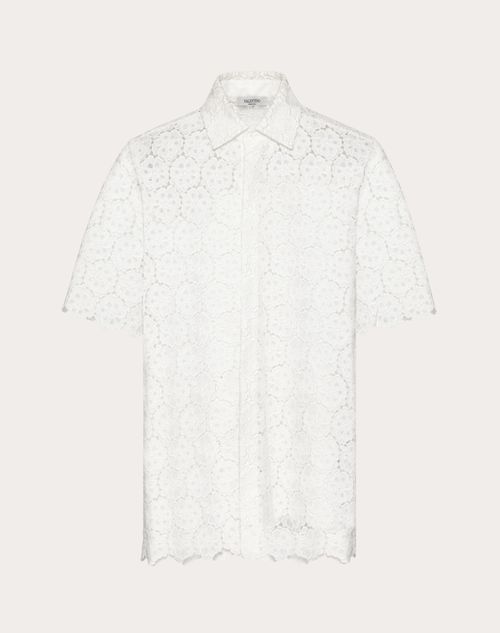 Valentino - Macramé Shirt - White - Man - Man Ready To Wear Sale