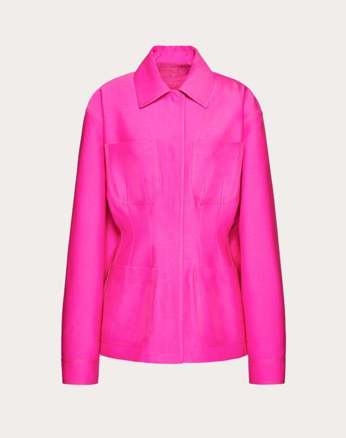 Valentino - 쿠튀르 블레이저 피코트 - Pink Pp - 여성 - 코트 / 아우터웨어