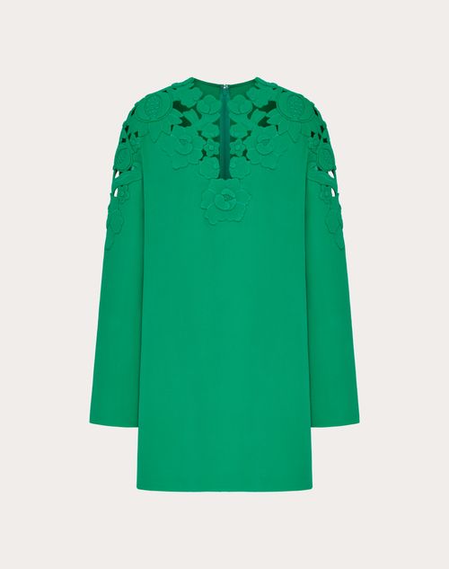 Valentino - Besticktes Kleid Aus Cady Couture - Grün - Frau - Damen Sale-kleidung